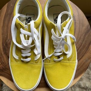 Vans Yellow and White Women's Sneakers